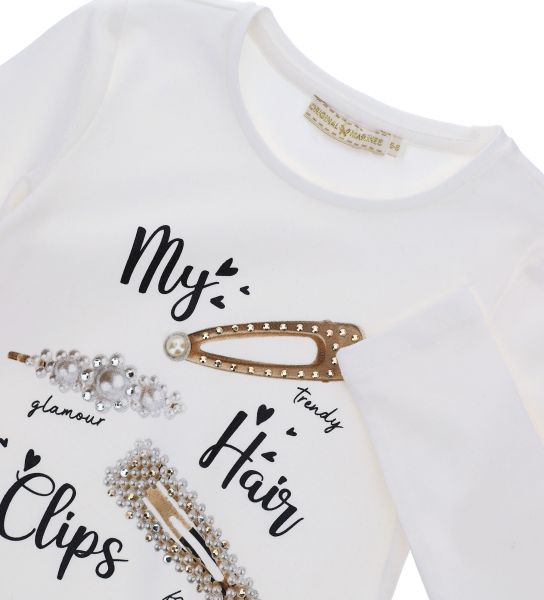 STRASS AND PEARLS T-SHIRT