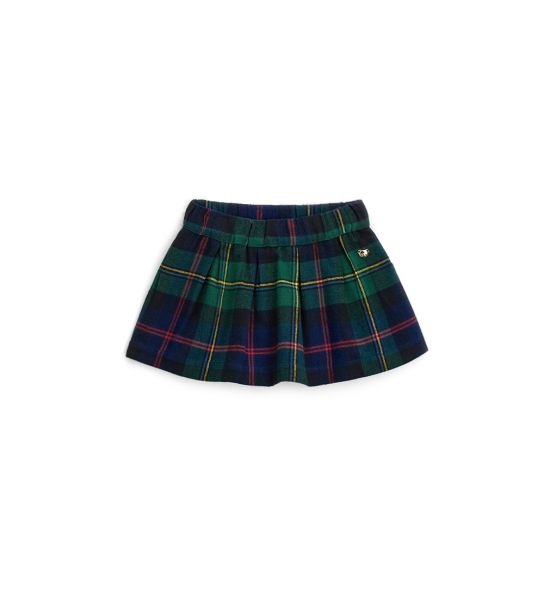 CHECKED PLEATED SKIRT