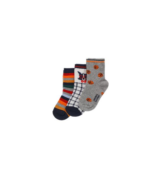 TRI-PACK SOCKS WITH DRAWINGS