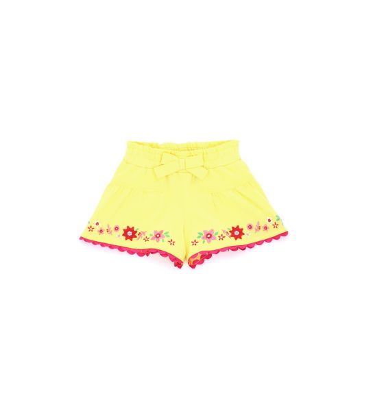 SHORTS IN EMBROIDERED COTTON