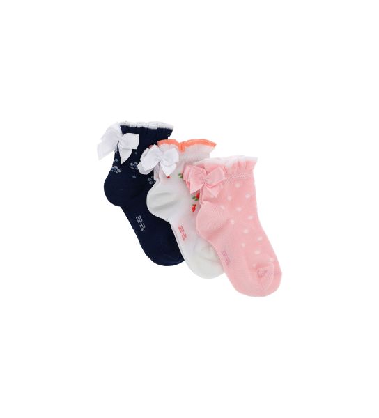 TRI-PACK SOCKS WITH BOW