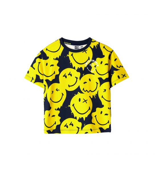 SMILEY T-SHIRT WITH PRINTS