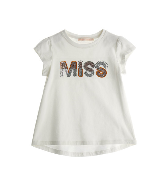 T-SHIRT MANICA CORTA CON STRASS