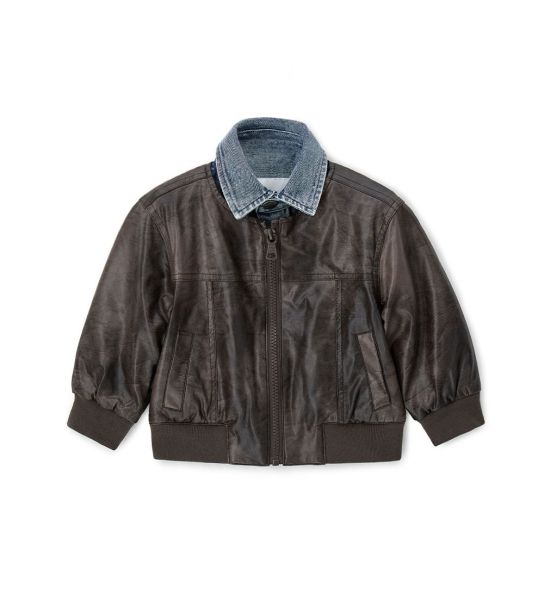 BOMBER IN FINTA PELLE