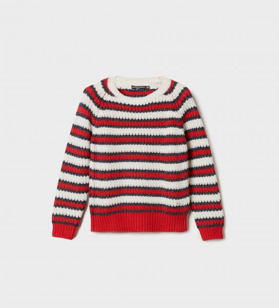 Girl's sweater in cotton and wool