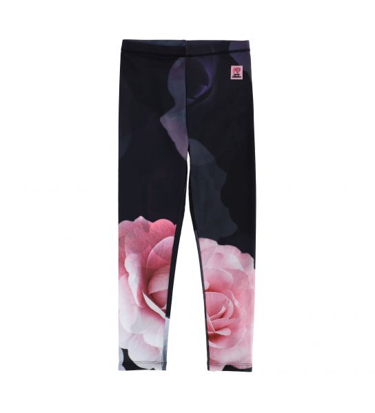 GIRL'S LEGGINGS WITH A FLORAL PRINT