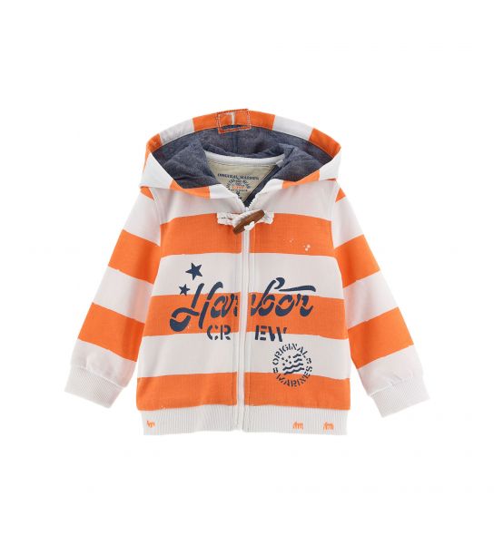SWEATSHIRT WITH ALL OVER PRINT AND LINED HOOD