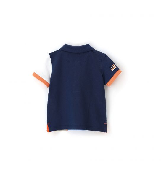 PIQUET POLO WITH EMBROIDERED SHORT SLEEVE