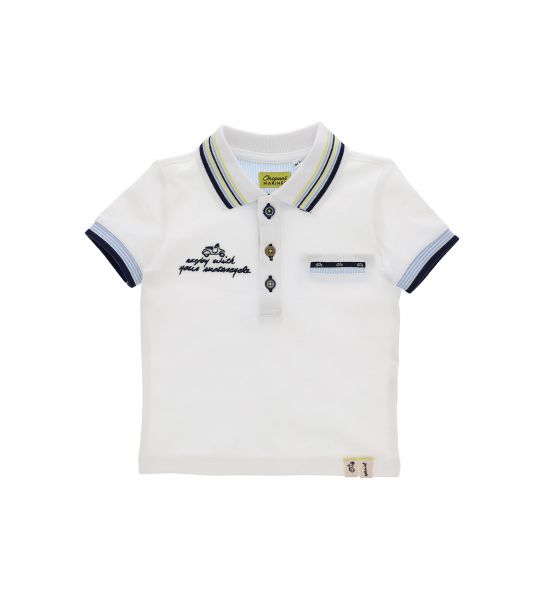 SHORT SLEEVE COTTON POLO SHIRT WITH POCKET