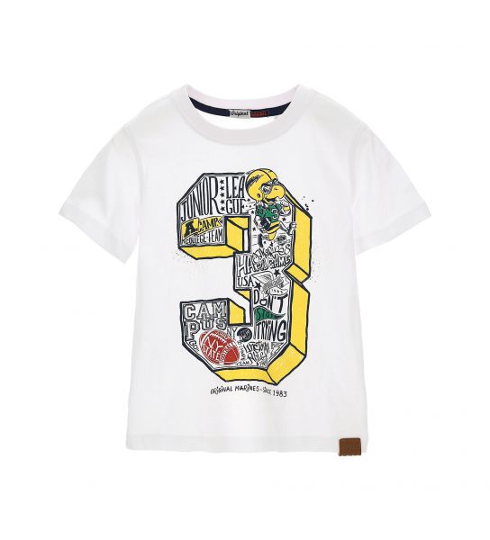 COTTON T-SHIRT SHORT SLEEVE AND FRONT PRINT
