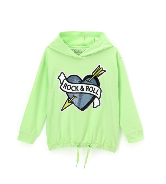SWEATSHIRT WITH HOOD AND LACES