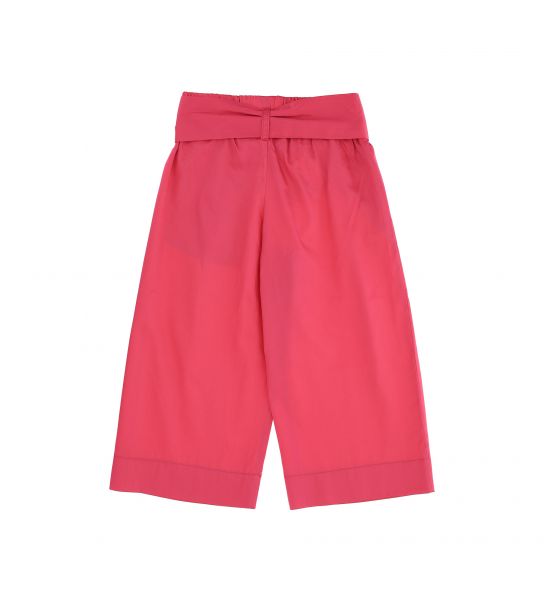 CROPPED PANTS IN COTTON WITH BELT