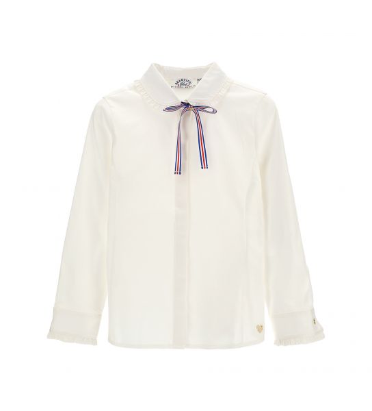 SHIRT WITH SATIN SLEEVES