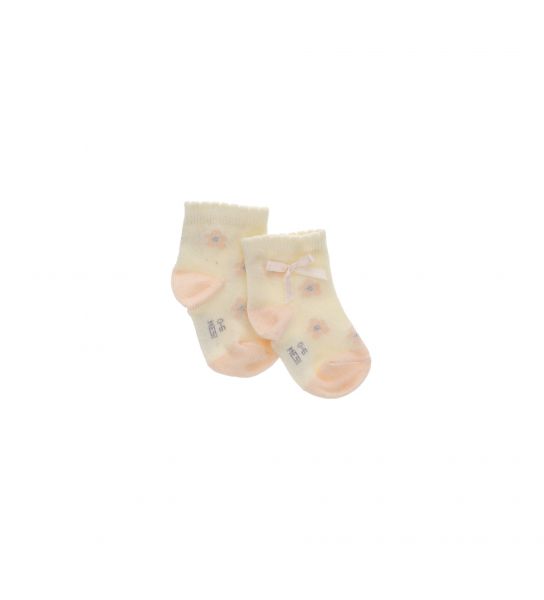 COTTON SOCKS WITH FLOWER PATTERN