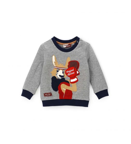 COTTON SWEATSHIRT WITH PATCH