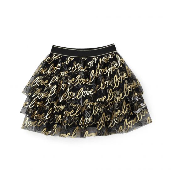 ALL OVER PRINTED TULLE SKIRT