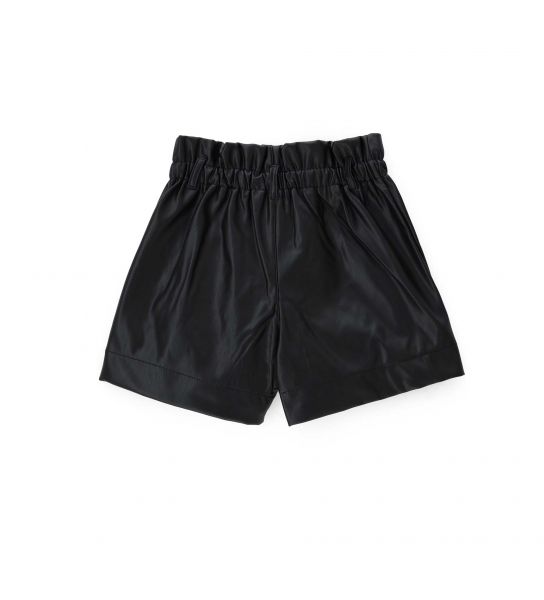 SHORTS IN ELASTICIZED FAUX LEATHER