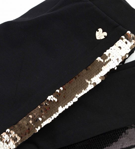 LEGGINGS WITH SIDE BANDS AND SEQUINS