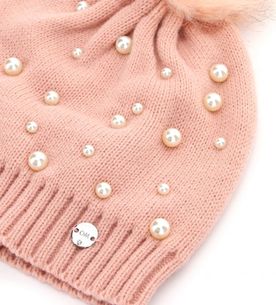 KNIT HAT WITH PEARLS