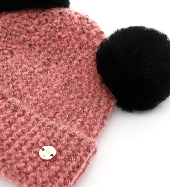 KNIT HAT WITH POMPON