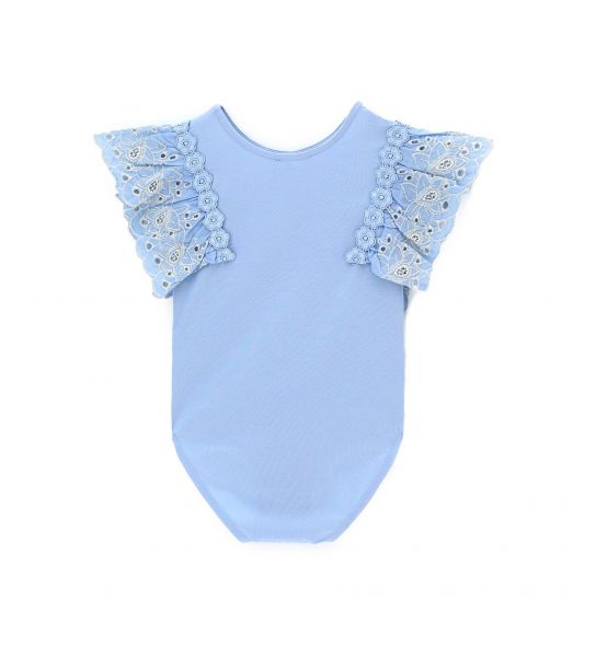 BODY IN PERFORATED EMBROIDERED COTTON