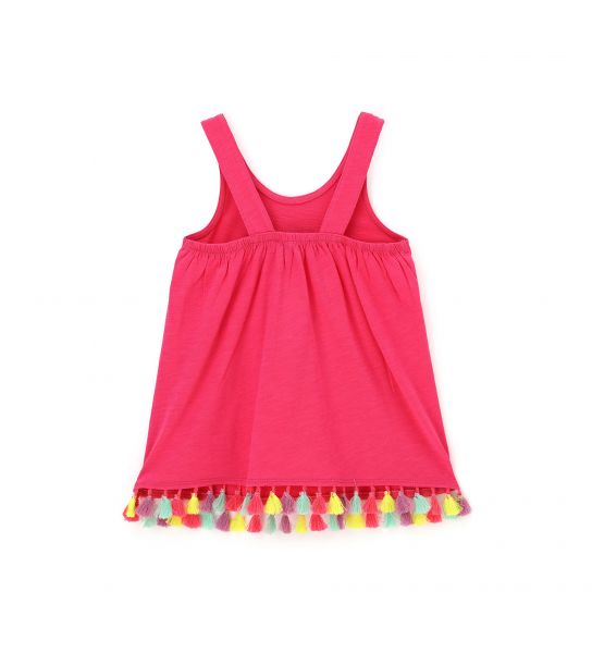 TANK TOP WITH COLORFUL TASSEL PATTERN