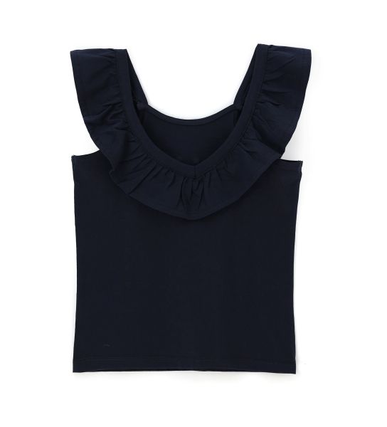 TANK TOP WITH SHOULDER RUFFLES