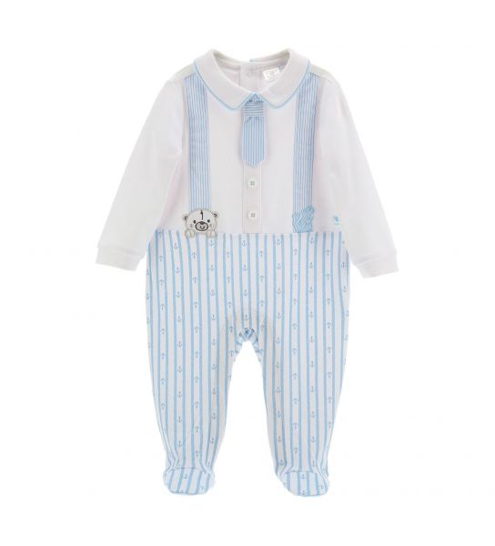 COTTON JUMPSUIT WITH TIE AND BRACES