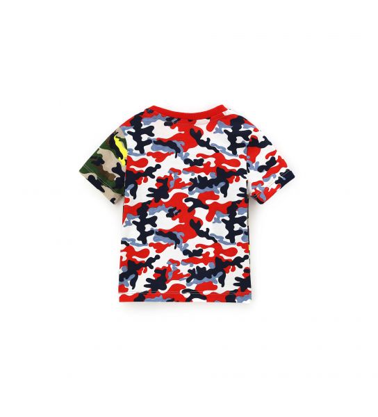 SHORT SLEEVE T-SHIRT WITH ALL OVER PRINT