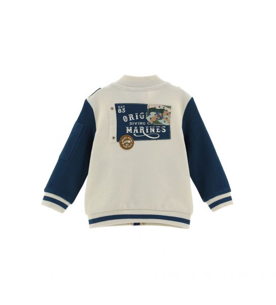 COTTON SWEATSHIRT WITH FRONT PATCH