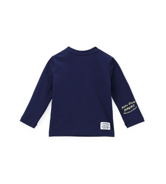 LONG SLEEVE T-SHIRT WITH PRINT AND PATCH