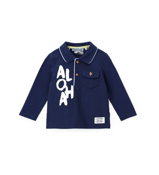 PIQUET POLO SHIRT WITH LONG SLEEVES