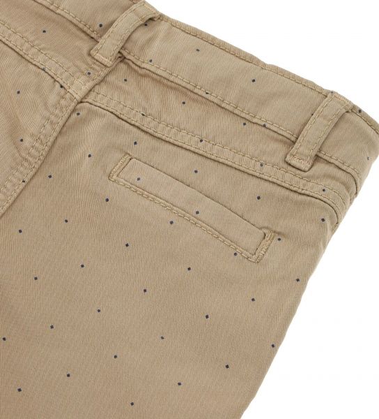 COTTON TROUSERS WITH POLKA DOT MICRO PRINT