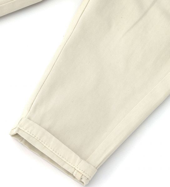GARMENT-DYED COTTON TROUSERS