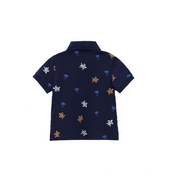 POLO SHIRT IN EMBROIDERED PIQUET