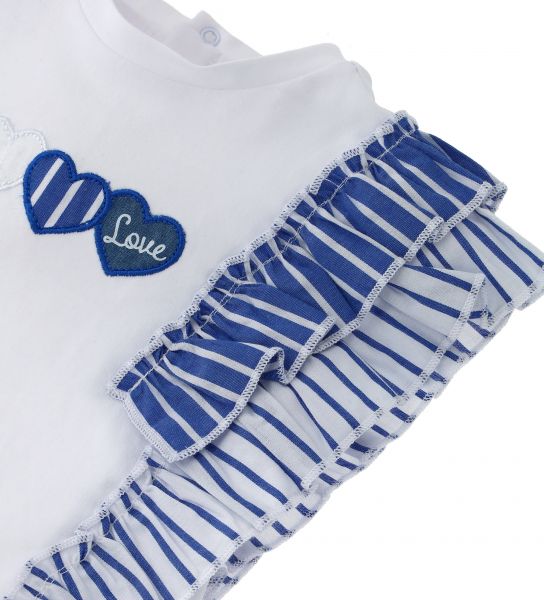 COTTON T-SHIRT WITH PATCH HEARTS