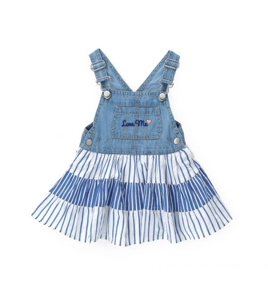 DENIM OVERALL WITH SKIRT