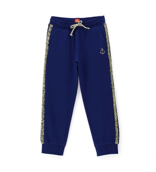PANTS WITH LUREX EMBROIDERY