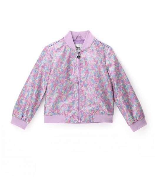 EMBROIDERED SEQUIN BOMBER