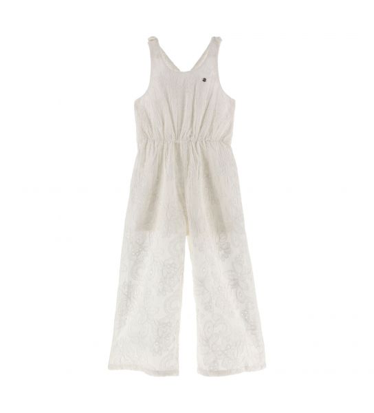 DUNGAREES IN EMBROIDERED COTTON