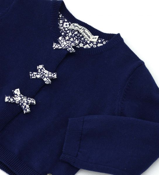COTTON KNIT SWEATER WITH BOWS