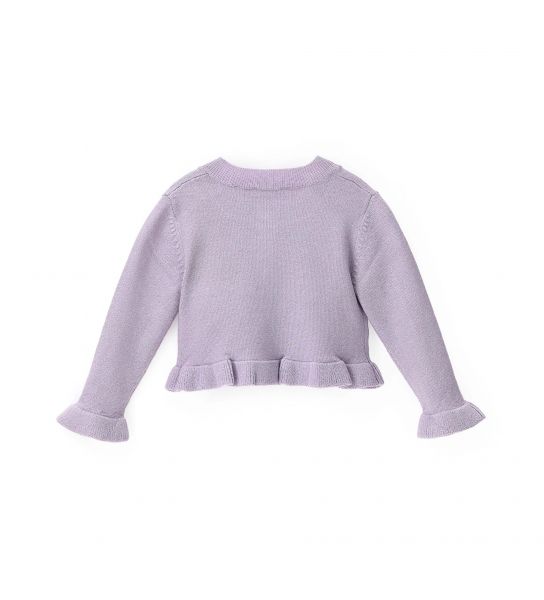 KNITTED PULLOVER IN COTTON AND PEARLS