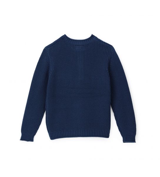 KNITTED PULLOVER WITH SERAFINO OPENING