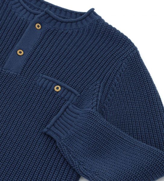 KNITTED PULLOVER WITH SERAFINO OPENING