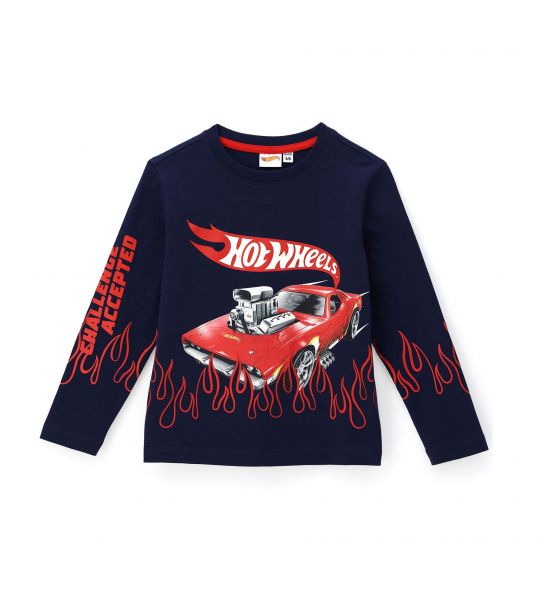 COTTON T-SHIRT WITH HOT WHEELS PRINT
