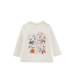 COTTON T-SHIRT WITH PRINTED BOW