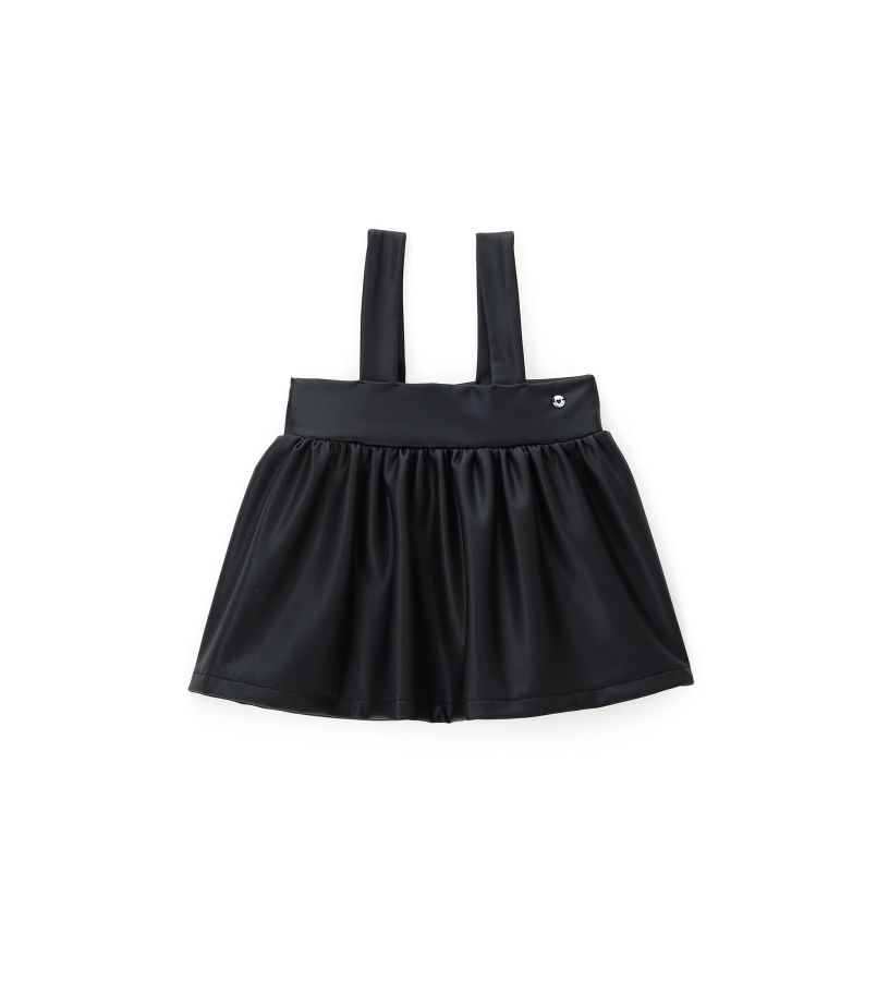 Baby girl - Faux leather dungarees