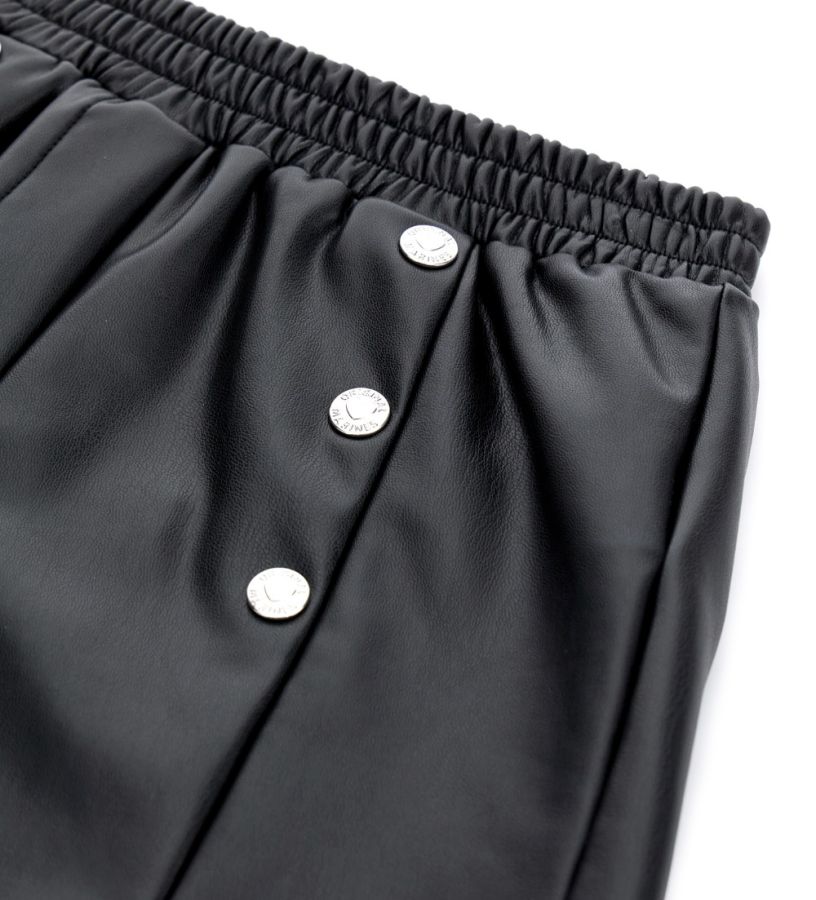 Girl - Faux leather Bermuda shorts