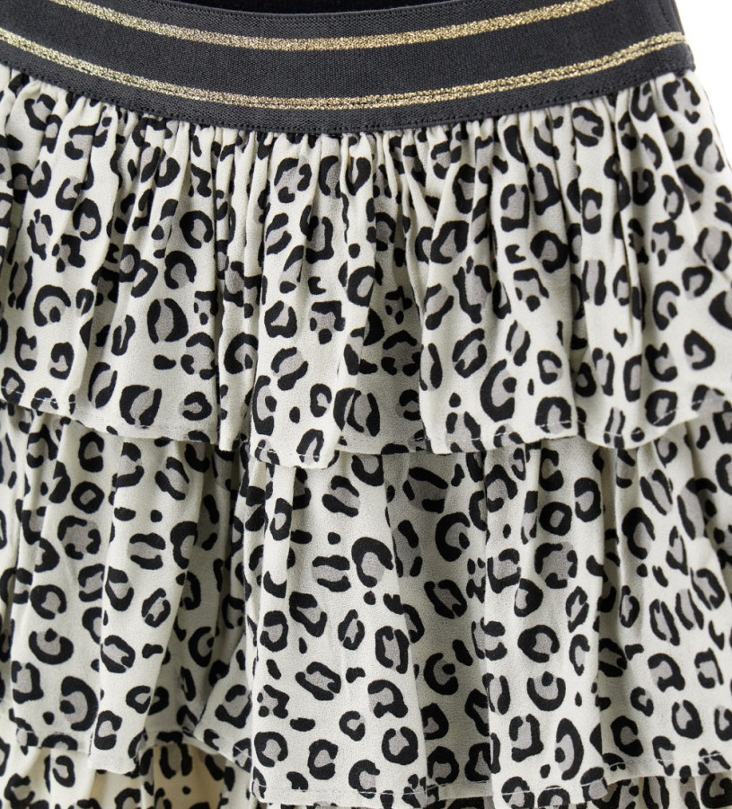 Girl - Spotted flounced skirt