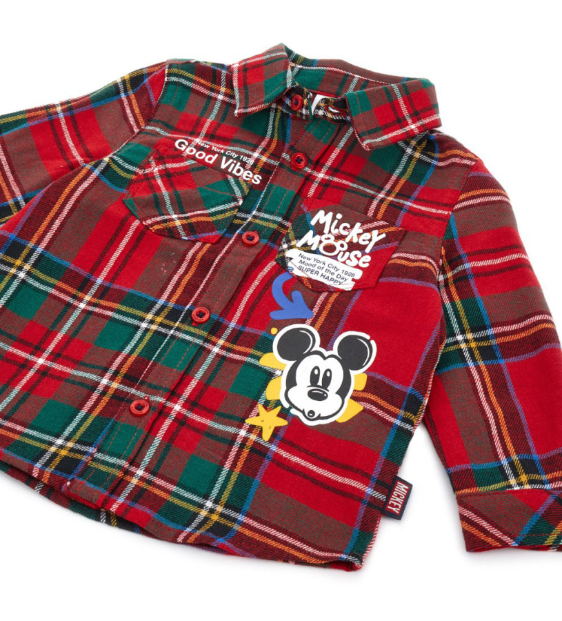 Neonato - Camicia Disney di flanella